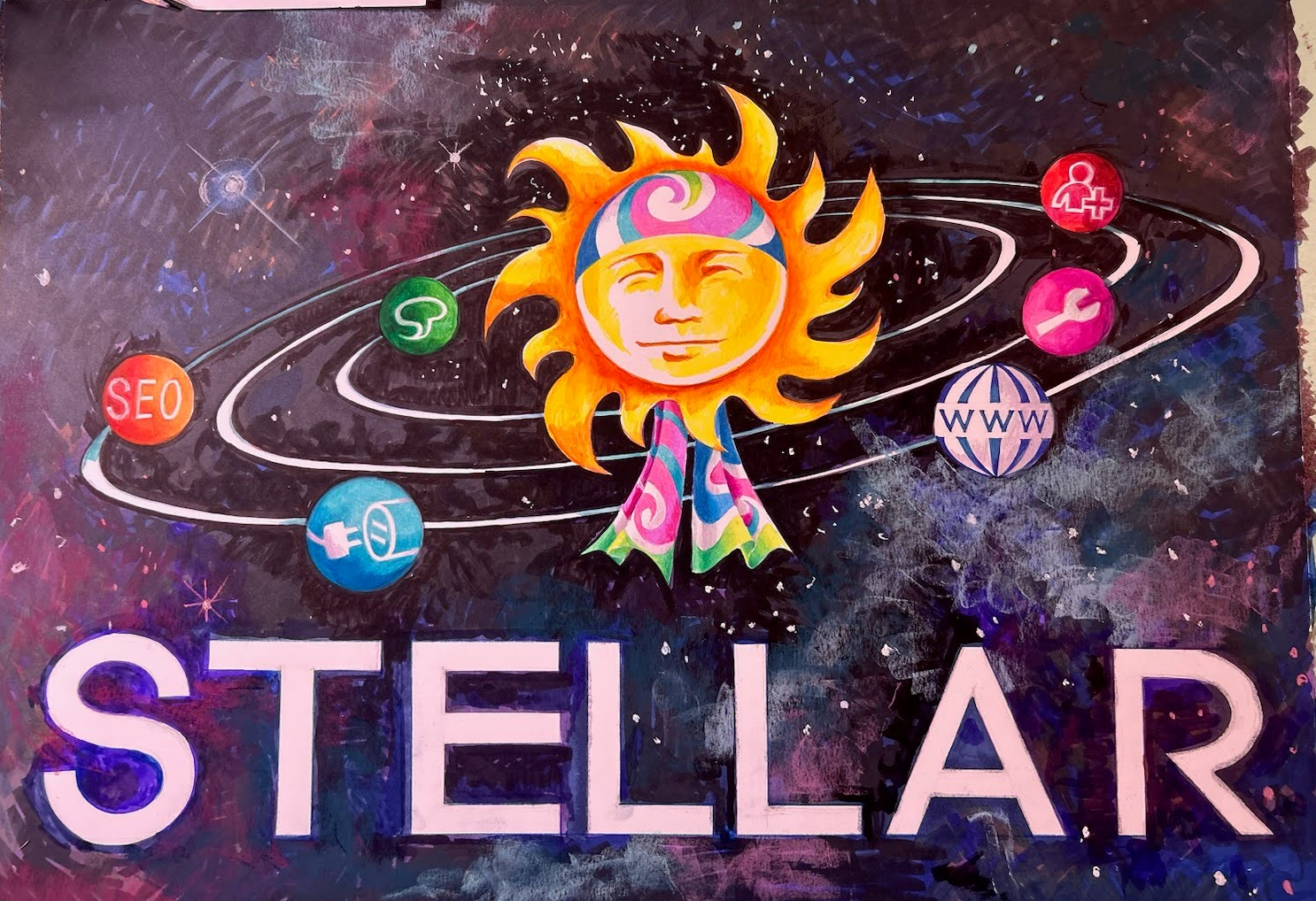 Stellar IT MD sun and planets image used for logo